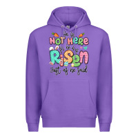 Purple easter he is not here for he has risen just as he Premium Hoodie - LillyAllenDesigns
