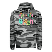 Slate Camo easter he is not here for he has risen just as he Premium Hoodie - LillyAllenDesigns