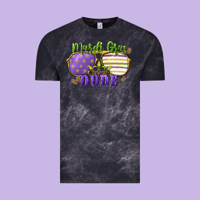 Mardi Gras Dude Vintage Tee Designed By Cowgirlartshop