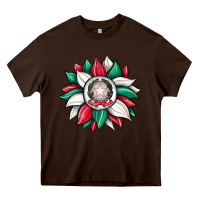 Chocolate Brown sunflower i̇talian flag Heavy Core Tee - JahusDesignShop