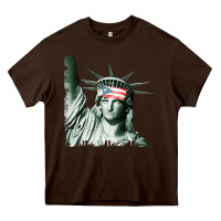 Chocolate Brown Puerto Rico Resiste Statue of Liberty Puerto Rican Flag Heavy Core Tee - trangStudio
