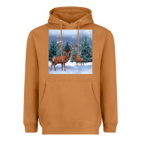 Meerkat winter deer Heavyweight Hoodie - BarkalooDesign