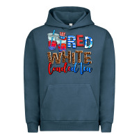 Pigment Midnight Navy Red white loaded tea Urban Hoodie - AdoDesignShop