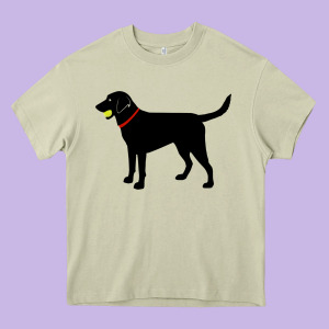Labrador Retriever Fetch, Black Lab Play Ball Heavy Core Tee Designed By Trangstudio