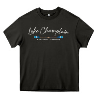 Asphalt Lake Champlain Oars Graphic Heavy Core Tee - trangStudio
