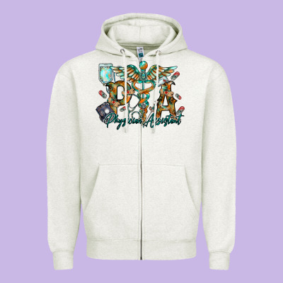 Physician Assistant Zipper Hoodie Designed By Racoondesign