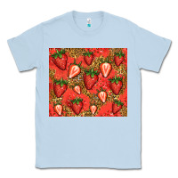 Dusty Blue strawberries Classic Tee - Jasminsmagicworld