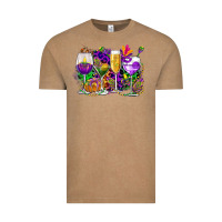 Vintage Coffee mardi gras wine glasses cowgirl Vintage Tee - CowGirlArtShop