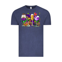 Mardi Gras Wine Glasses Cowgirl Vintage Tee | Teevron