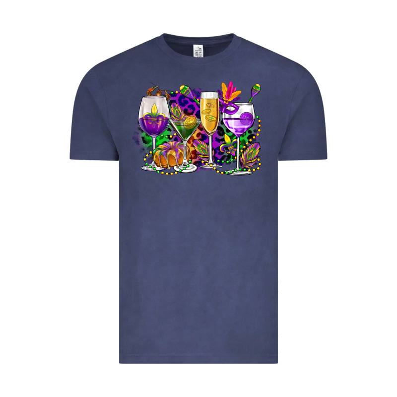 Mardi Gras Wine Glasses Cowgirl Vintage Tee by CowGirlArtShop | Teevron