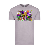 Vintage Zinc mardi gras wine glasses cowgirl Vintage Tee - CowGirlArtShop