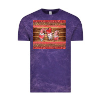 Cloud Purple valentines day gnomes leopard Vintage Tee - Jasminsmagicworld
