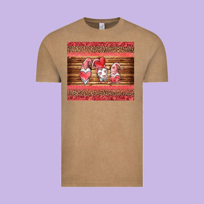 Valentines Day Gnomes Leopard Vintage Tee Designed By Jasminsmagicworld