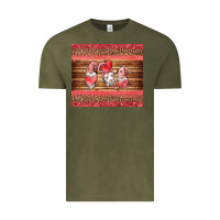 Vintage Olive valentines day gnomes leopard Vintage Tee - Jasminsmagicworld