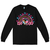 Black valentine's day rainbow heart olivia Long Sleeve Tee - OliviaCreatesArt