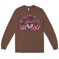 Chestnut valentine's day rainbow heart olivia Long Sleeve Tee - OliviaCreatesArt
