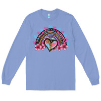 Colony Blue valentine's day rainbow heart olivia Long Sleeve Tee - OliviaCreatesArt