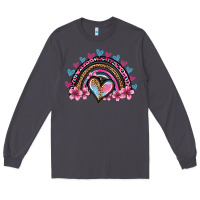 Smoke valentine's day rainbow heart olivia Long Sleeve Tee - OliviaCreatesArt