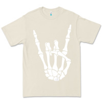 Bone halloween skeleton hand horns rock n roll music lover tank top Premium Tee - trangStudio