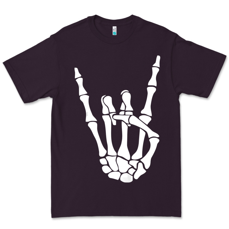 Halloween Skeleton Hand Horns Rock N Roll Music Lover Tank Top Premium Tee by trangStudio | Teevron