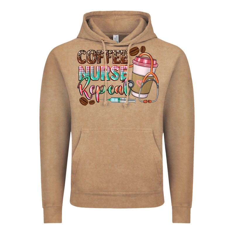 Coffee Nurse Repeat Vintage Hoodie by CowGirlArtShop | Teevron