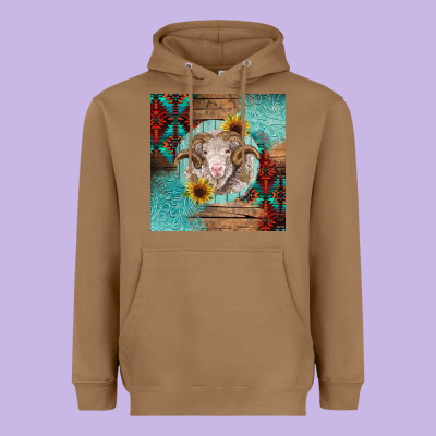 Western Merino Heavyweight Hoodie Designed By Barkaloodesign