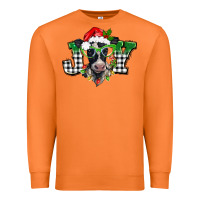 Carrot Christmas joy black and white cow Premium Sweatshirt - BarkalooDesign