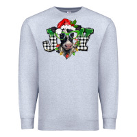 Christmas Joy Black And White Cow Premium Sweatshirt | Teevron