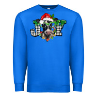 True Royal Christmas joy black and white cow Premium Sweatshirt - BarkalooDesign