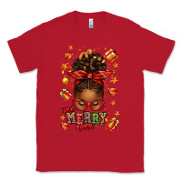Red one merry nana christmas afro messy bun Classic Tee - texasbilliewilder