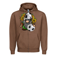Chestnut soccer gnome Zipper Hoodie - RacoonDesign