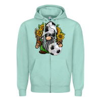 Seafoam soccer gnome Zipper Hoodie - RacoonDesign