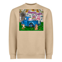 Mushroom happy easter truck Heavyweight Sweatshirt - CowhideDigitalArt