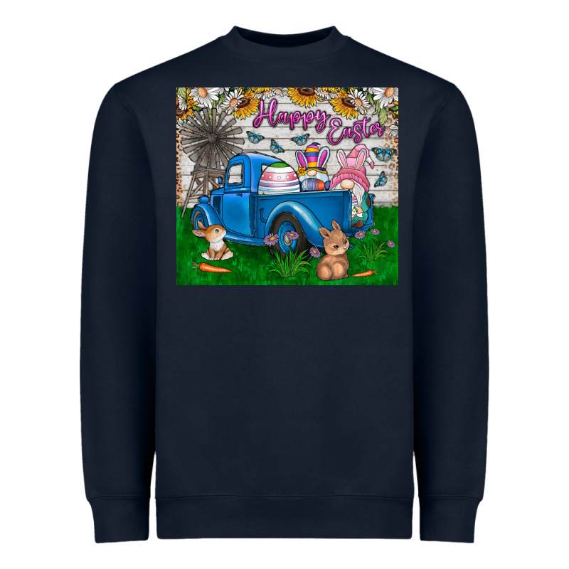 Happy Easter Truck Heavyweight Sweatshirt by CowhideDigitalArt | Teevron