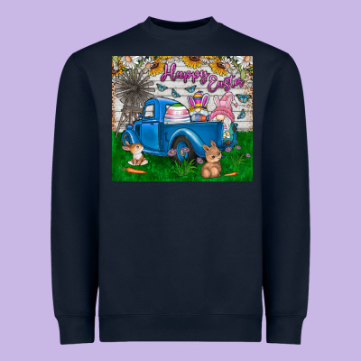 Happy Easter Truck Heavyweight Sweatshirt Designed By Cowhidedigitalart