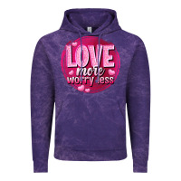 Cloud Purple Love more worry less Valentine's Day Vintage Hoodie - HowdyJamesFarm