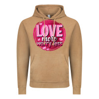 Vintage Camel Love more worry less Valentine's Day Vintage Hoodie - HowdyJamesFarm