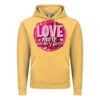 Vintage Mustard Love more worry less Valentine's Day Vintage Hoodie - HowdyJamesFarm