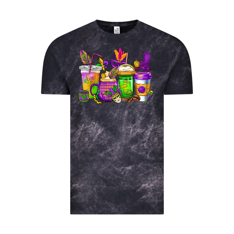 Mardi Gras Coffee Cups Cowgirl Vintage Tee by CowGirlArtShop | Teevron
