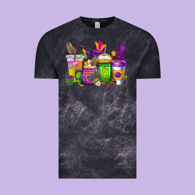 Mardi Gras Coffee Cups Cowgirl Vintage Tee Designed By Cowgirlartshop