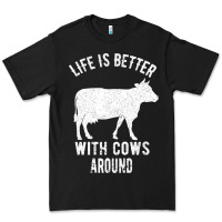 Black Life Is Better With Cows Around Premium Tee - Bettercallsaul