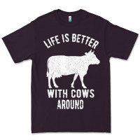 Plum Life Is Better With Cows Around Premium Tee - Bettercallsaul