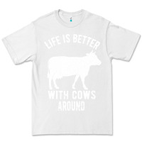 White Life Is Better With Cows Around Premium Tee - Bettercallsaul
