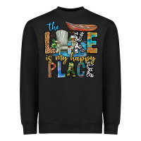 Black the lakes my happy place Heavyweight Sweatshirt - CowhideDigitalArt
