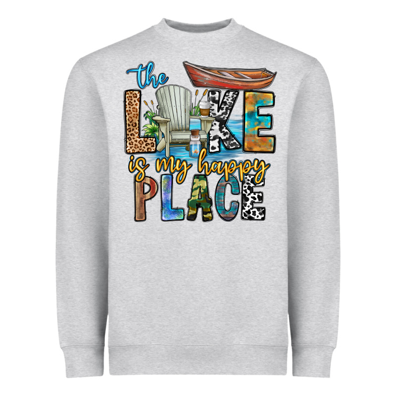 The Lakes My Happy Place Heavyweight Sweatshirt by CowhideDigitalArt | Teevron