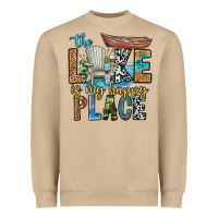 Mushroom the lakes my happy place Heavyweight Sweatshirt - CowhideDigitalArt