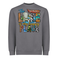 Storm the lakes my happy place Heavyweight Sweatshirt - CowhideDigitalArt