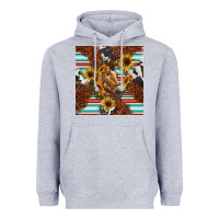 Heather Grey western horse Heavyweight Hoodie - BarkalooDesign