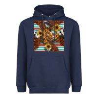 Navy western horse Heavyweight Hoodie - BarkalooDesign