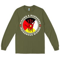 Army Green MMIW Missing & Murdered Indigenous Women Medicine wheel mmiw Long Sleeve Tee - trangStudio